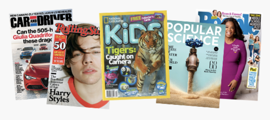 images of various magazines laying on top of each other